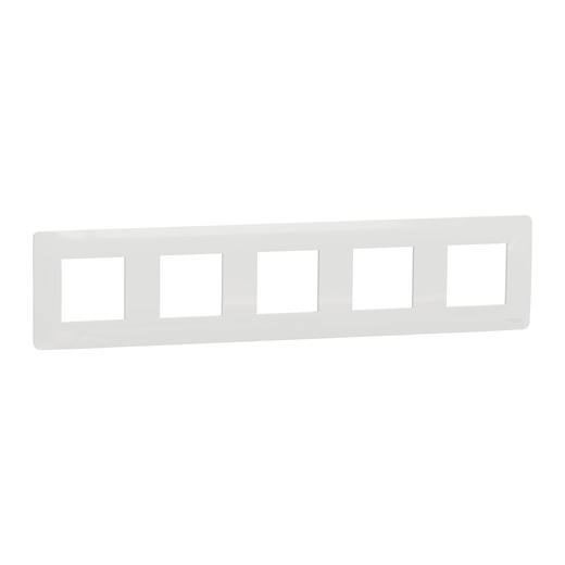 Rama Noua Unica 5 Posturi Alb , NU201018, Schneider Electric - Schneider