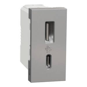 Priza USB Noua Unica 1m A+C 15w Aluminiu , NU301630, Schneider Electric -
Schneider