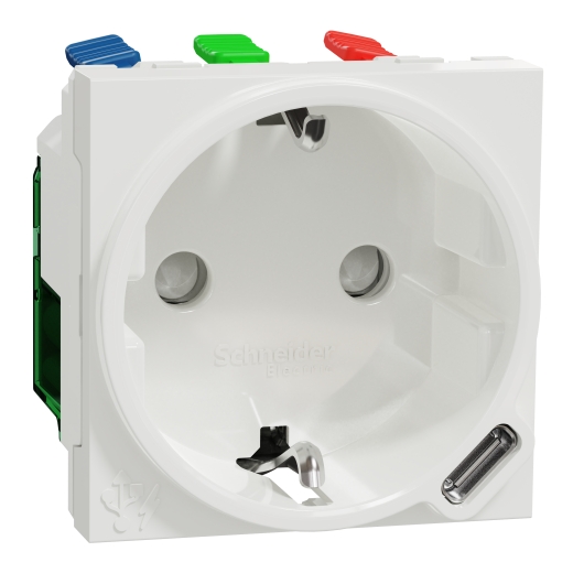 Priza Noua Unica Simpla + USB C 10.5w 2P+E 16A Alba NU301718, Schneider Electric
- Schneider