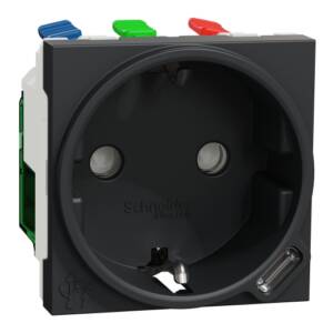 Priza Noua Unica Simpla + USB C 10.5w 2P+E 16A Antracit NU301754, Schneider
Electric - Schneider