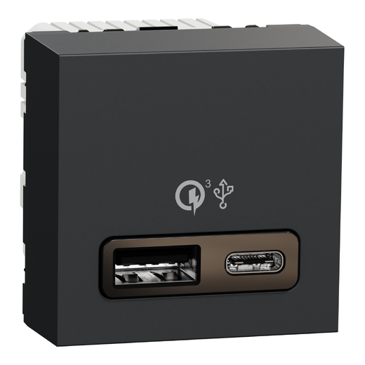Priza USB FastCharge Noua Unica 2m A+C 18w Antracit , NU301954, Schneider
Electric - Schneider