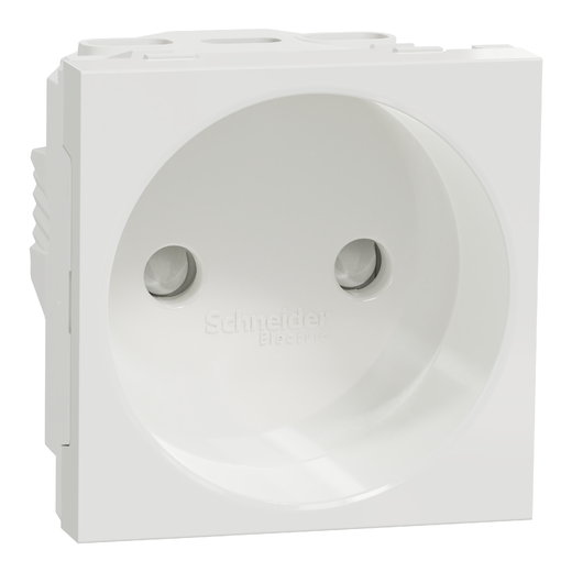 Priza Noua Unica 2P 2m 16A Albă, NU303318, Schneider Electric - Schneider