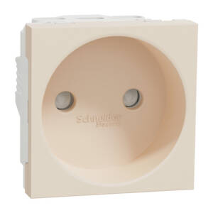 Priza Noua Unica 2m 2P 16A Crem, NU303344, Schneider Electric - Schneider