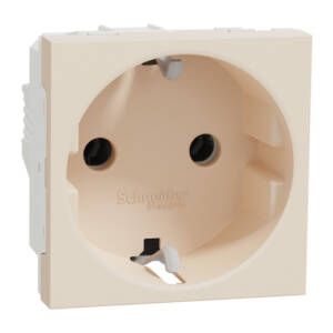 Priza Noua Unica 2P+E 16A Crem, NU303644, Schneider Electric - Schneider