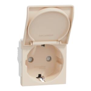 Priza Noua Unica cu Capac Obturatoare 2P+E 16A Crem, NU303744TA, Schneider
Electric - Schneider
