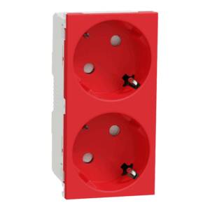 Priza Dubla Modulara Noua Unica 2P+E 16A Rosie NU306603, Schneider Electric -
Schneider