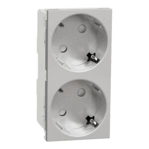 Priza Dubla Modulara Noua Unica 2P+E 16A Aluminiu NU306630, Schneider Electric -
Schneider