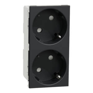 Priza Dubla Modulara Noua Unica 2P+E 16A Antracit NU306654, Schneider Electric -
Schneider