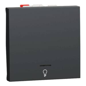 Intrerupător cu Revenire Noua Unica 10A 2m Antracit cu Simbol Lumina si
Indicator Luminos , NU320654LN, Schneider Electric - Schneider