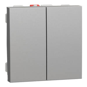 Intrerupător Dublu Noua Unica 10A 2m Aluminiu , NU321130, Schneider Electric -
Schneider