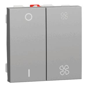 Intrerupător Ventilator + Intrerupător O/I Noua Unica 10A 2m Aluminiu ,
NU321430, Schneider Electric - Schneider