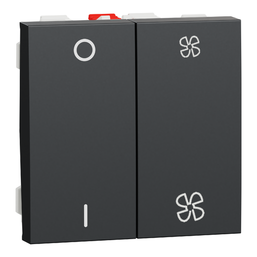 Intrerupător Ventilator + Intrerupător O/I Noua Unica 10A 2m Antracit ,
NU321454, Schneider Electric - Schneider