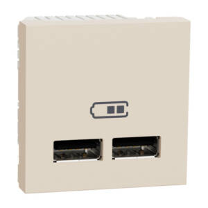Priza USB Noua Unica 2m 1A Crem, NU341844, Schneider Electric - Schneider