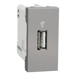 Priză USB Noua Unica 1m Aluminiu, NU342930, Schneider Electric - Schneider