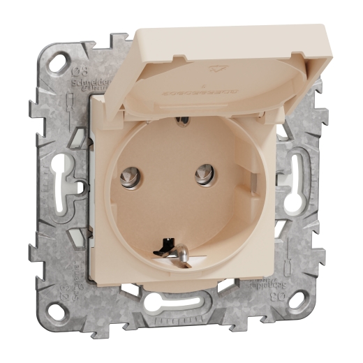 Priza Noua Unica cu Capac Obturatoare 2P+E 16A Crem + Suport Fixare, NU508244,
Schneider Electric - Schneider