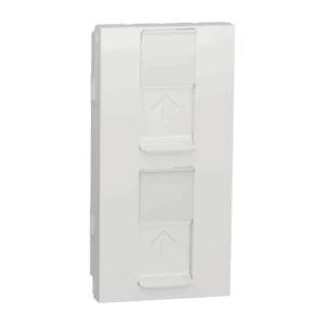 Capac Priză Dublă RJ45 Noua Unica Alb, NU947818, Schneider Electric - Schneider