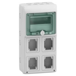 Cofret Kaedra pentru prize electrice, 236 X 460 Mm, 8 Module, 4 deschideri,
SCH-13179, Schneider Electric - Schneider