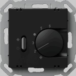 Termostat pentru încălzire/răcire, 5A 230V, negru
