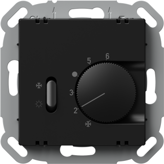 Termostat pentru încălzire/răcire, 5A 230V, negru