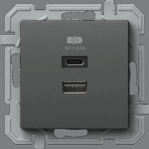 Incarcator USB 5V 3,0 TI antracit