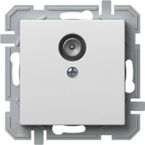 Priză TV simpla, alb polar