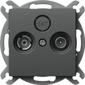 Priză TV-R de capat, antracit