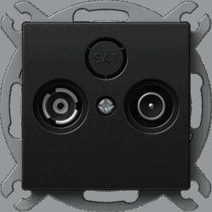 Priză TV-R de trecere 8,5dB, negru