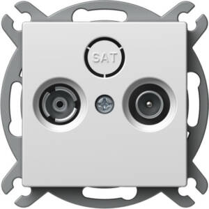 Priză TV-R de trecere 8,5dB, alb polar