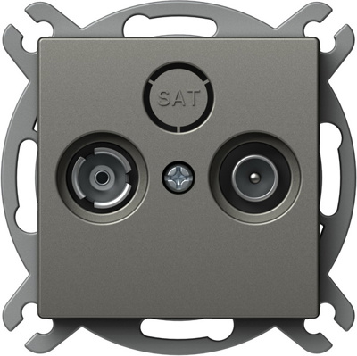 Priză TV-R de trecere 8,5dB titan