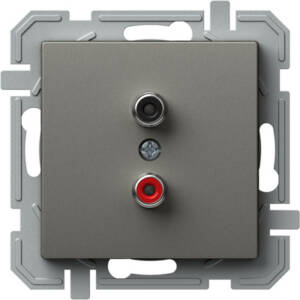 Priză AUDIO 2xRCA, titan