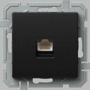 Priză CAT6 SCH KS dublă 2x RJ45 8/8, negru