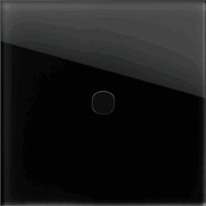 EDGE Rama decorativa sticla 1/2M neagra pentru buton EDGE