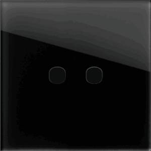 EDGE Rama decorativa sticla 2M neagra pentru buton EDGE