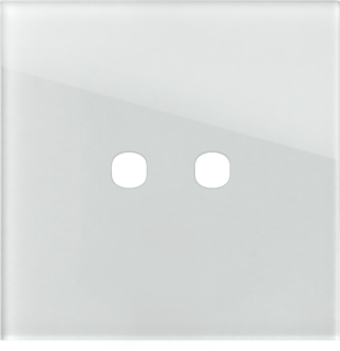 EDGE Rama decorativa sticla 2M alba pentru buton EDGE