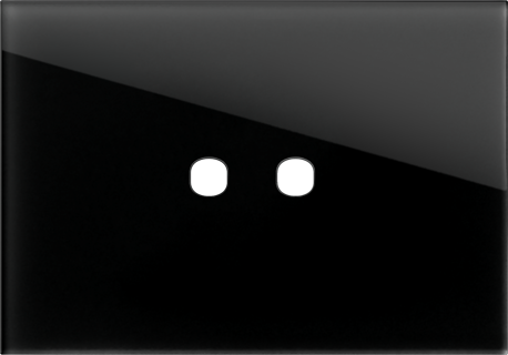 EDGE Rama decorativa sticla 2/3M neagra pentru buton EDGE