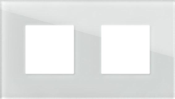 EDGE Rama decorativa sticla 2x2M alba pentru elemente modulare MODUL