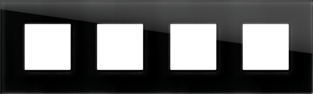 EDGE Rama decorativa sticla 4x2M neagra pentru elemente modulare MODUL