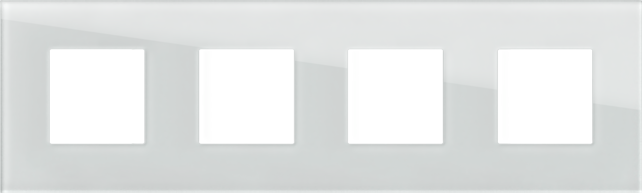 EDGE Rama decorativa sticla 4x2M alba pentru elemente modulare MODUL