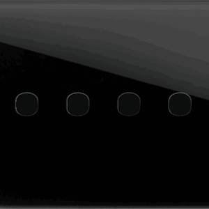 EDGE Rama decorativa sticla 4M neagra pentru buton EDGE