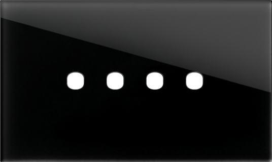 EDGE Rama decorativa sticla 4M neagra pentru buton EDGE