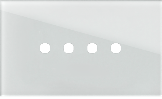 EDGE Rama decorativa sticla 4M alba pentru buton EDGE