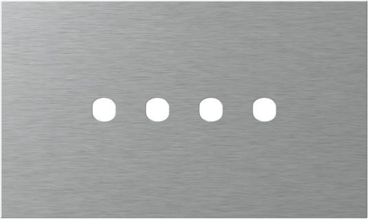 EDGE Rama decorativa metal 4M argintie pentru buton EDGE