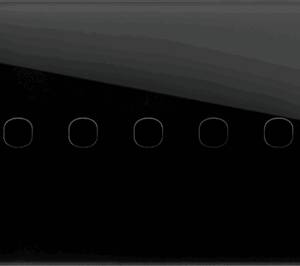 EDGE Rama decorativa sticla 7M neagra pentru buton EDGE