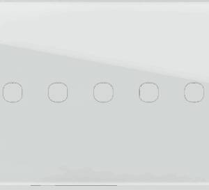 EDGE Rama decorativa sticla 7M alba pentru buton EDGE