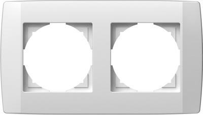 Ramă decorativă dublă, polar white