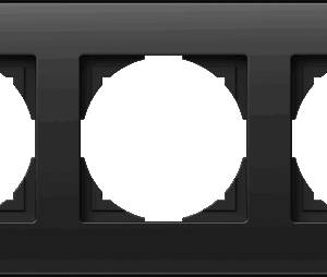 Ramă decorativă triplă, negru