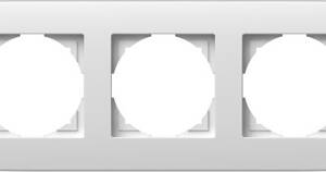 Ramă decorativă triplă, polar white