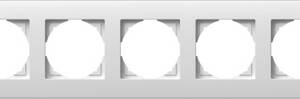 Ramă decorativă cvintuplă, polar white