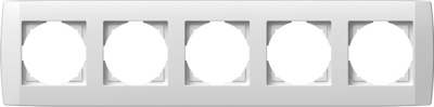 Ramă decorativă cvintuplă, polar white