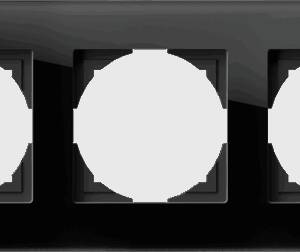 Logiq PRIME Ramă decorativă 3P, sticlă neagră